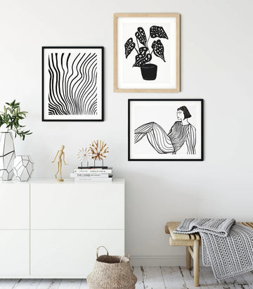 One line drawing, feminist poster, Black and White Abstract Wall Art, Erotic art print, Gothic home decor, Abstract Modern Décor